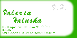 valeria haluska business card